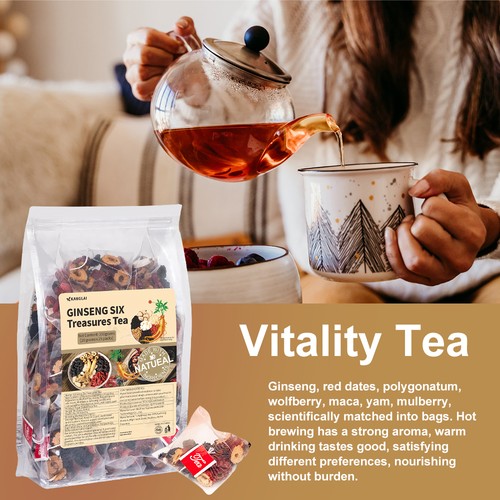 Ginse six treasure tea red - treasure,