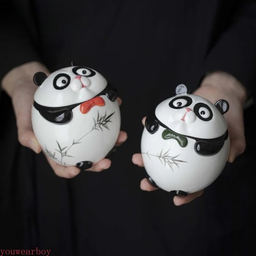 Barattolo tè panda dipinto - tè,