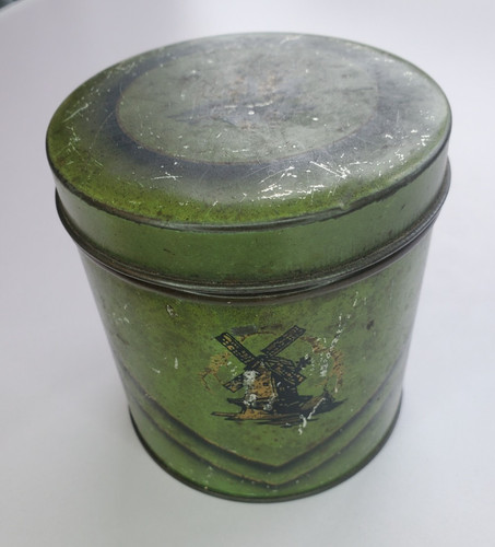 Antica lattina caddy tè - lattina/caddy, da