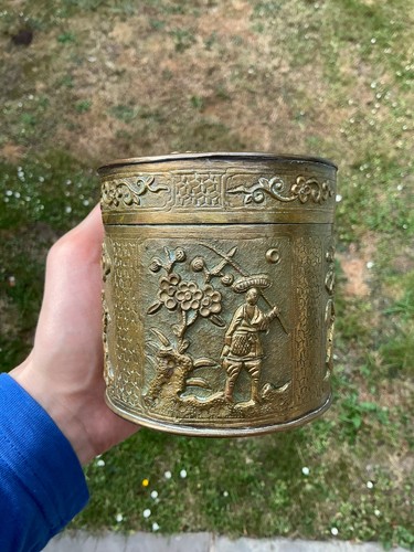 Antica teiera cinese ottone - cinese,